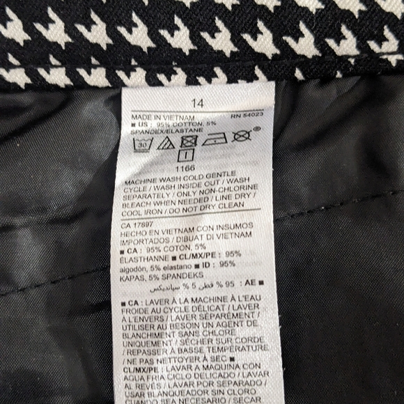 NWT! Old Navy Houndstooth Pixie Pants - Sz 14 - Picture 6 of 6